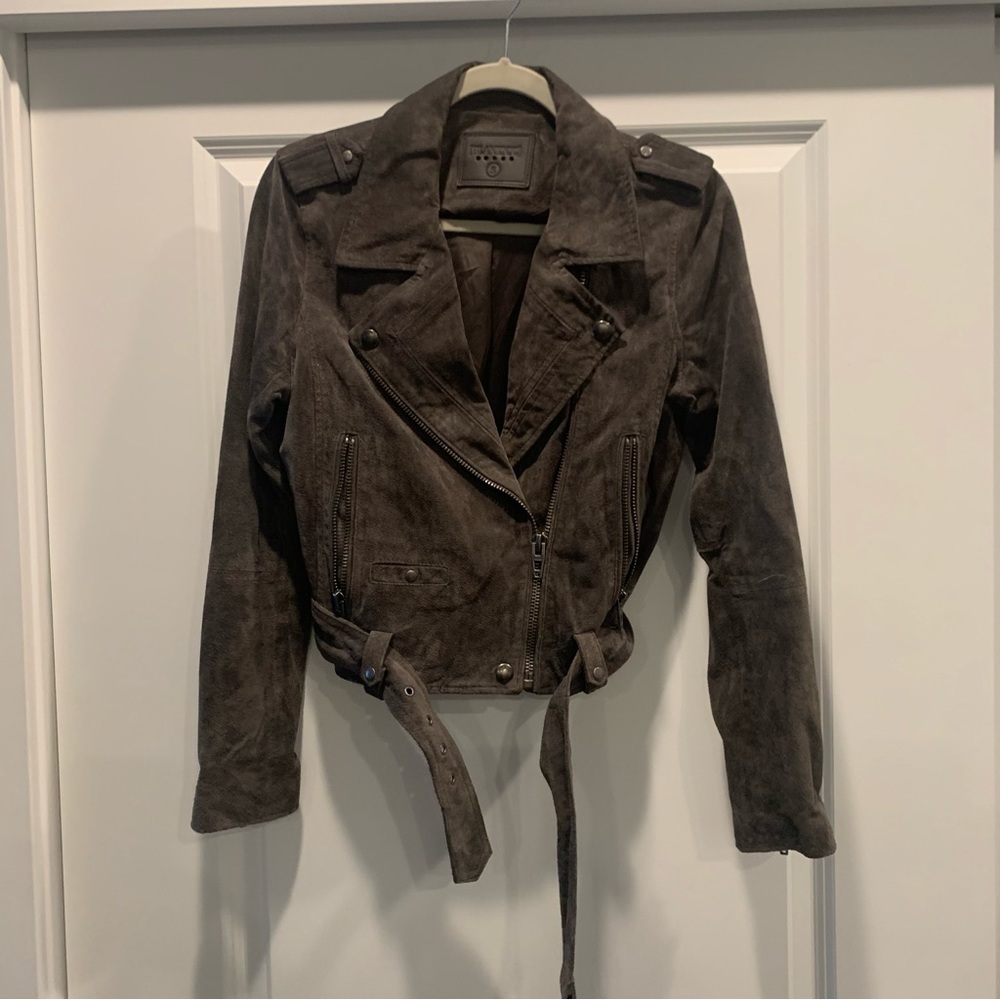 Suede leather moto jackert size XS blank nyc